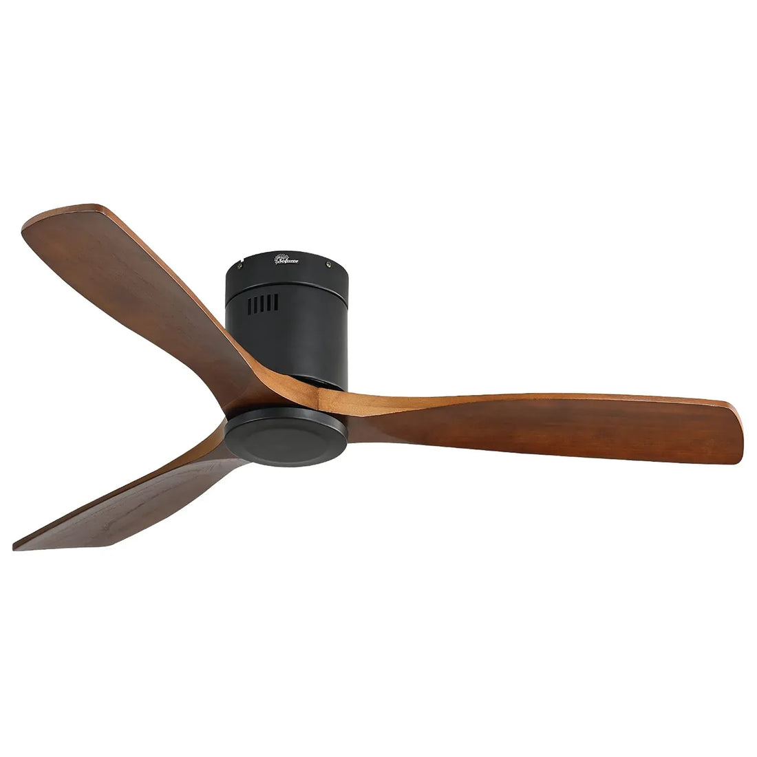 Ventilateur de plafond 52″ encastré - Sans lumière, acier & bois