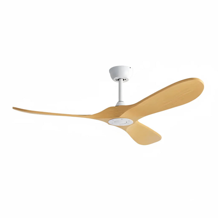 Lévant — Ventilateur vintage blanc et bois clair