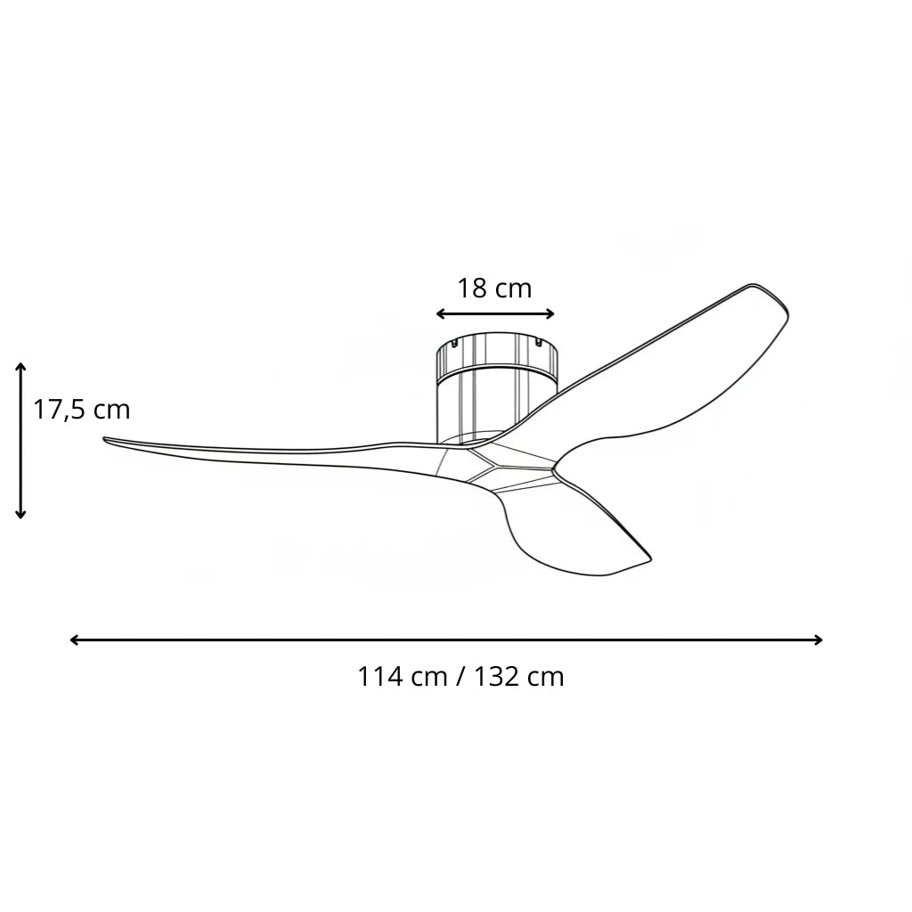 Verso | Ventilateur ultra-plat argent et bois foncé