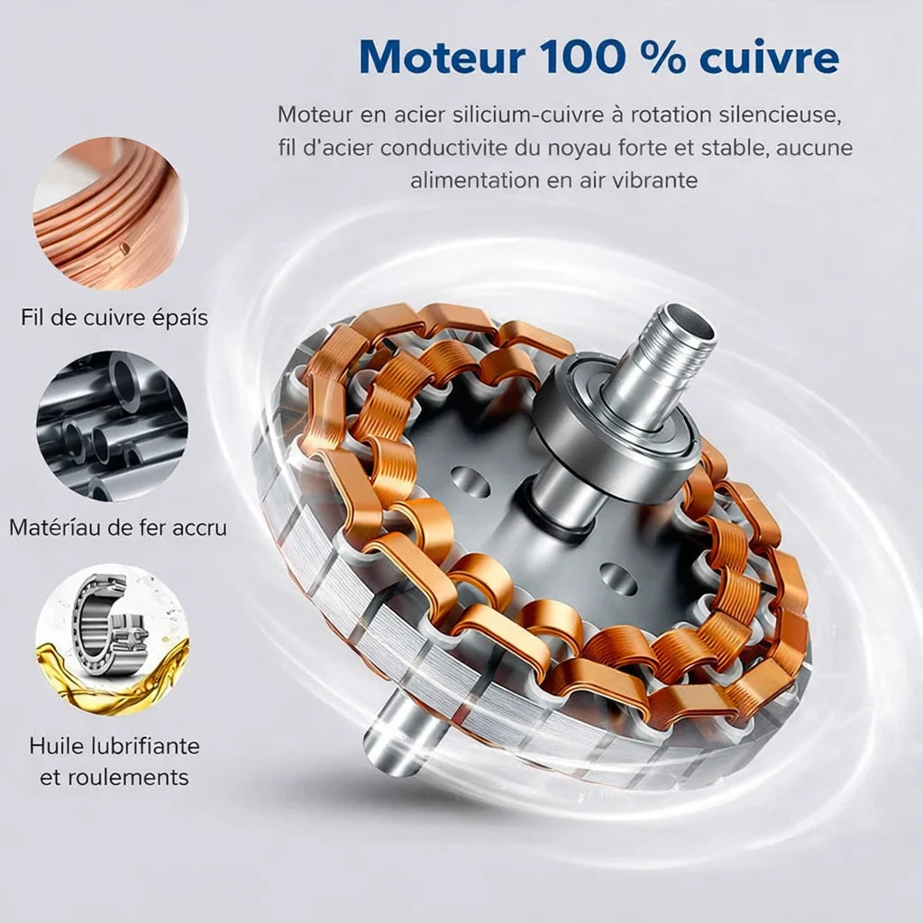 Selene | Ventilateur LED intégrée noir et bois foncé
