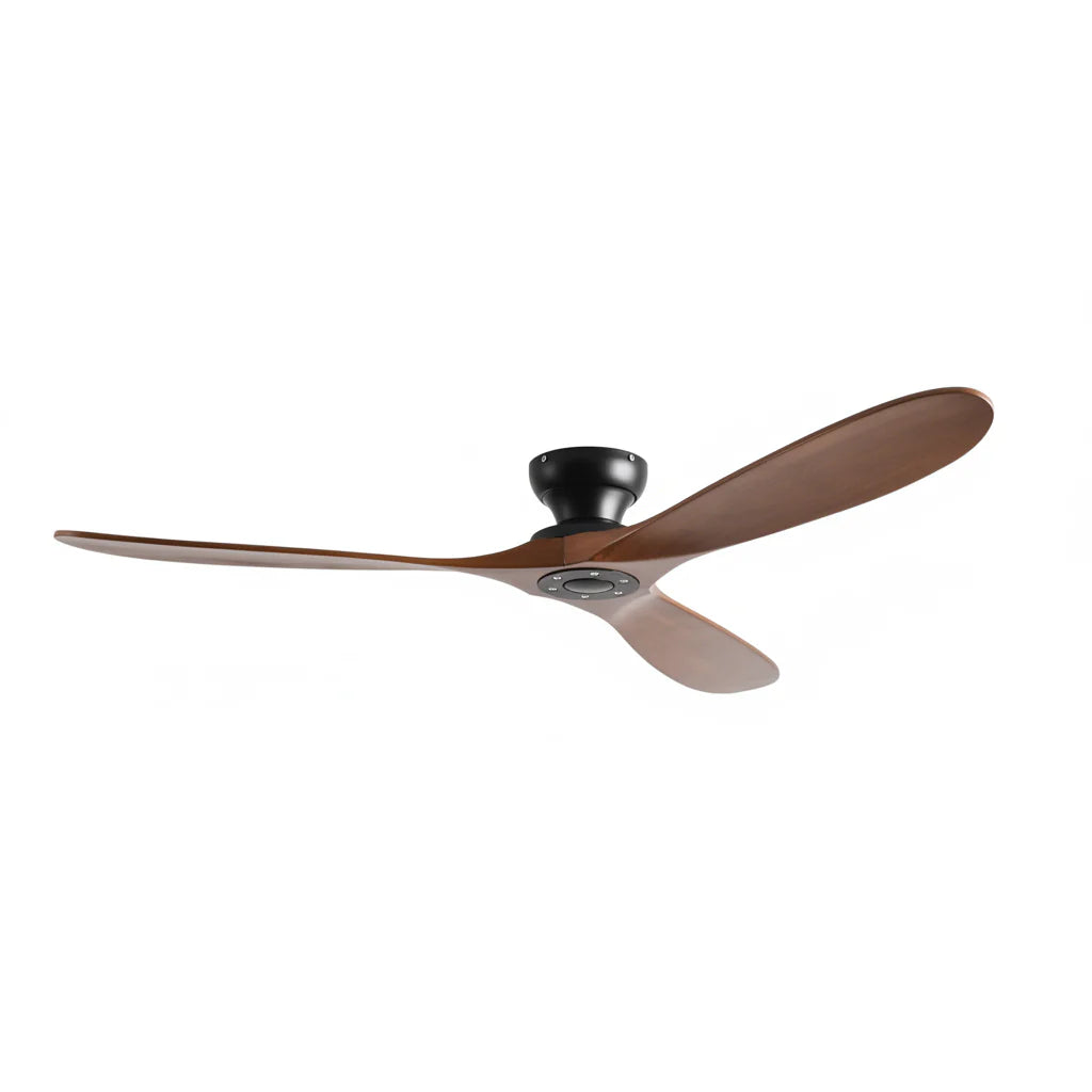 Vidar | Ventilateur bois massif foncé et noir