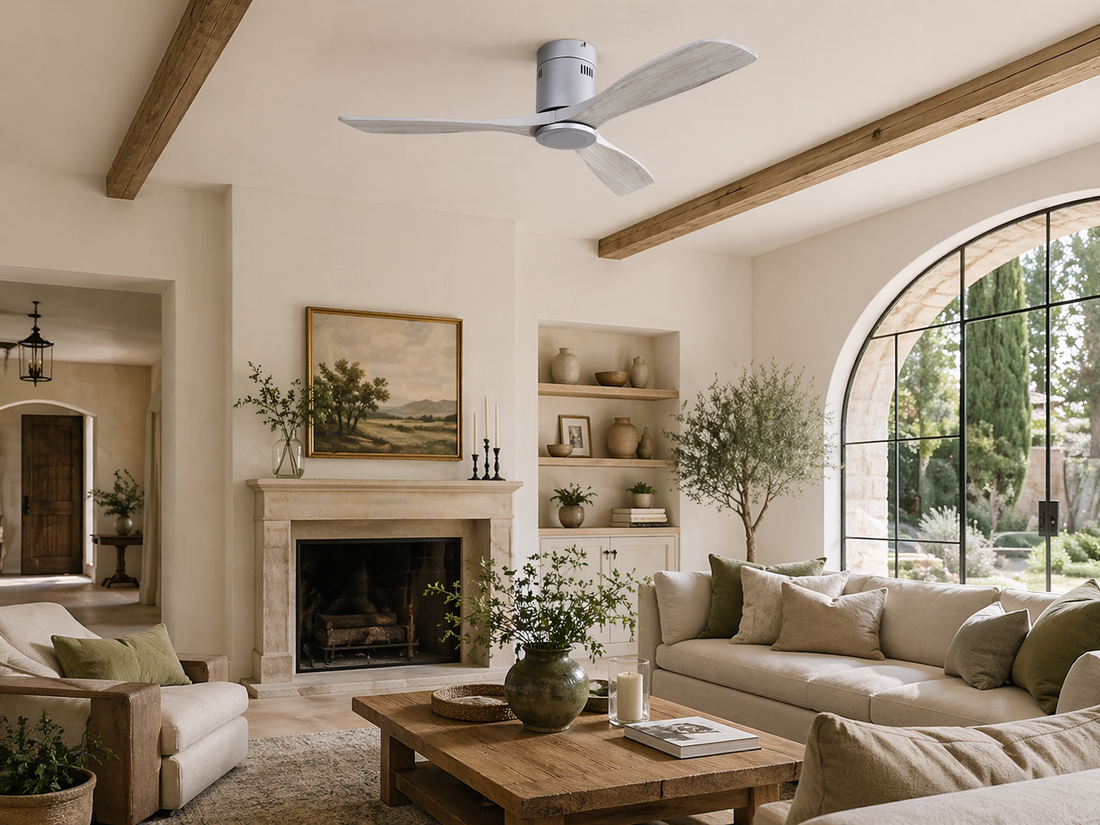 Calanque | Ventilateur design LED télécommande 132 cm