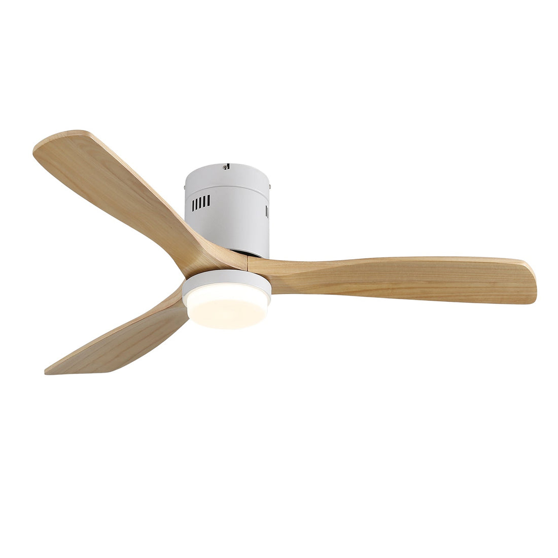Ventilateur de plafond 52″ Aura - Pales bois & LED intégrée