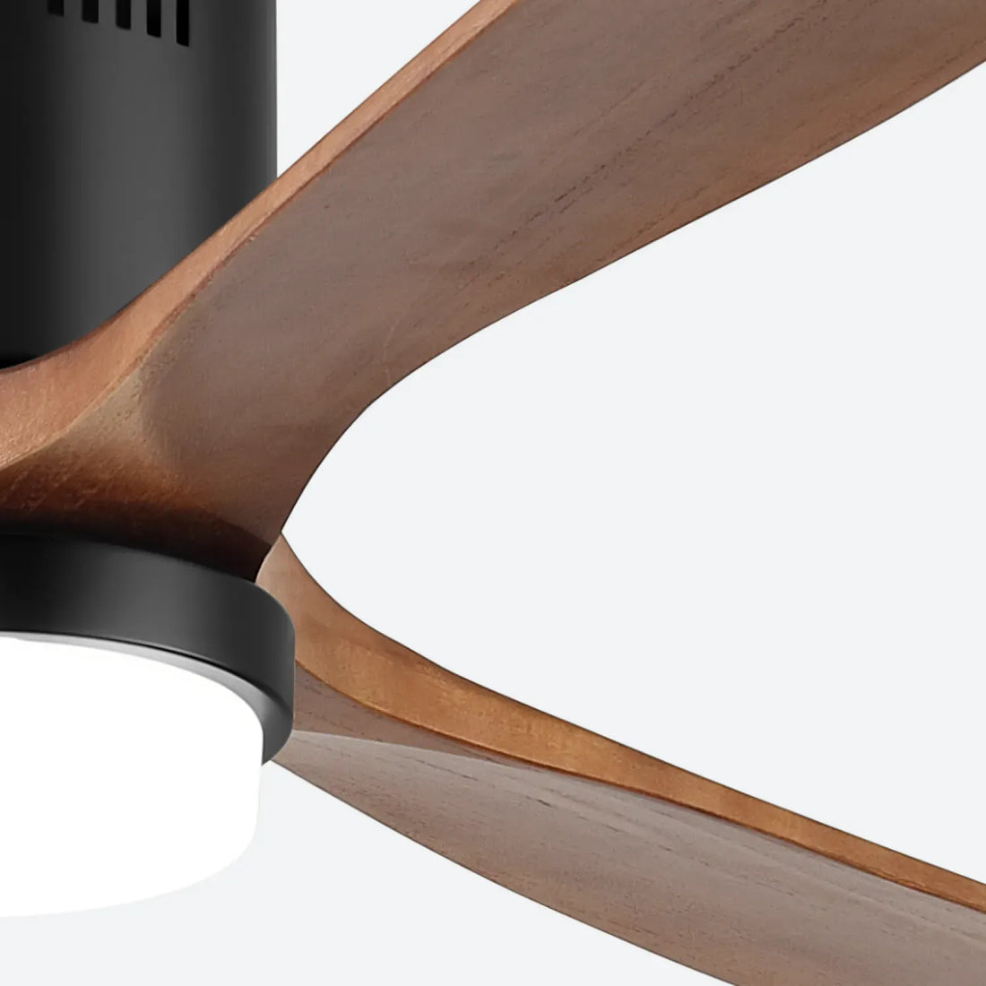 Ventilateur de plafond 52″ Aura - Pales bois & LED intégrée