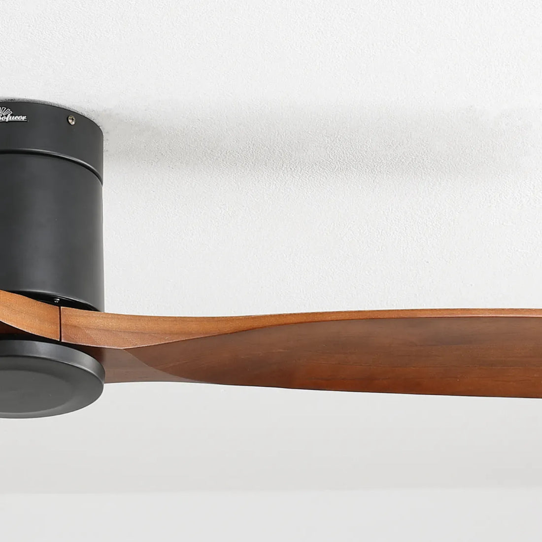 Ventilateur de plafond 52″ encastré - Sans lumière, acier & bois