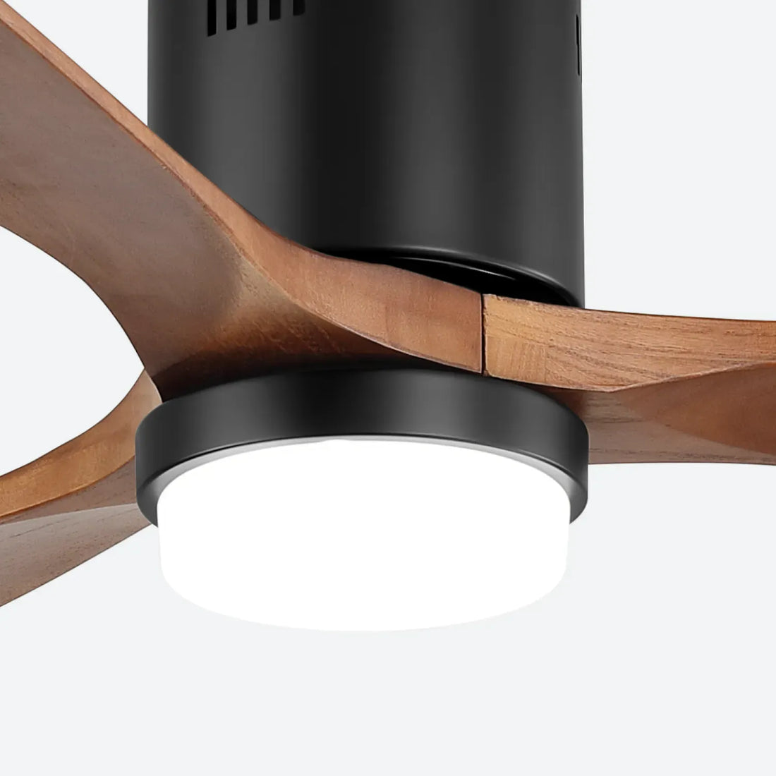 Ventilateur de plafond 52″ Aura - Pales bois & LED intégrée