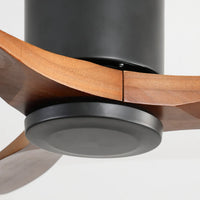 Mountain | Ventilateur de plafond 132cm encastré - Sans lumière, acier & effet bois — vue 5