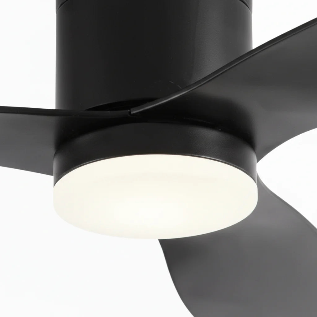 Helios | Ventilateur LED intégrée noir et ABS noir