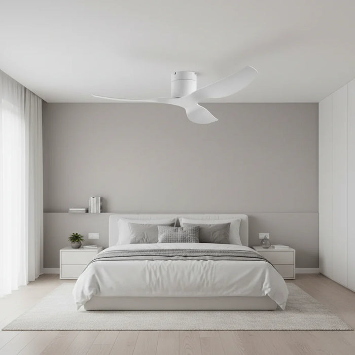 Lumio — Ventilateur ultra-plat blanc et ABS blanc
