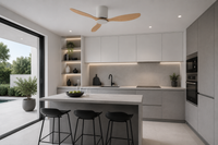 Axiom | Ventilateur moteur DC blanc et bois clair — vue 6