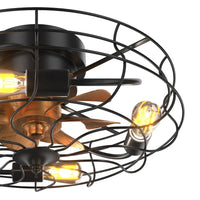 Oslo | Ventilateur cage éclairage télécommande 51 cm — vue 5