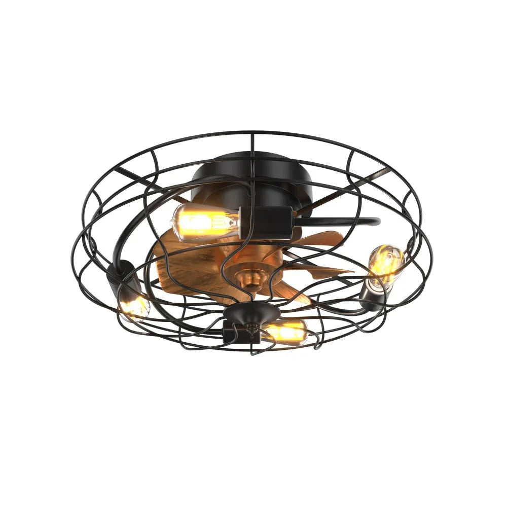 Oslo | Ventilateur cage éclairage télécommande 51 cm