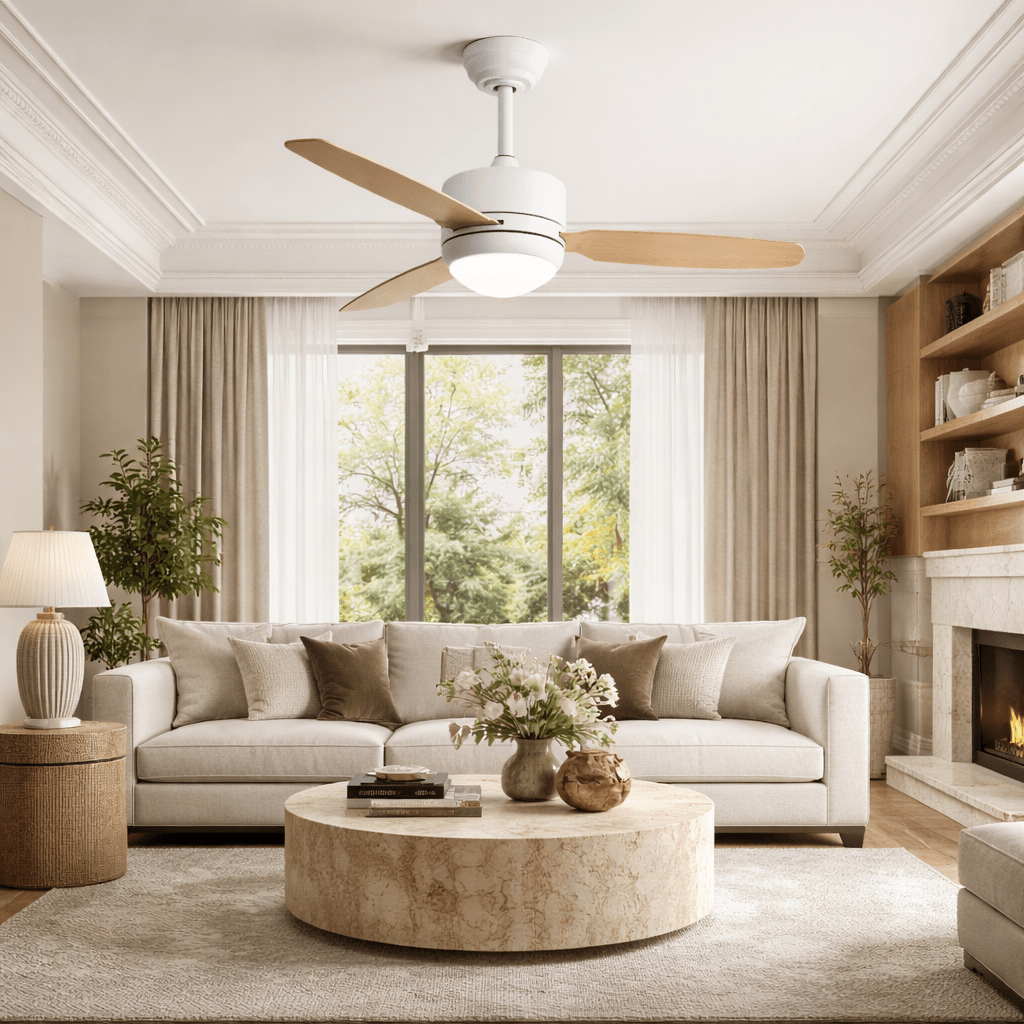 Calisto — Ventilateur design LED télécommande 117 cm