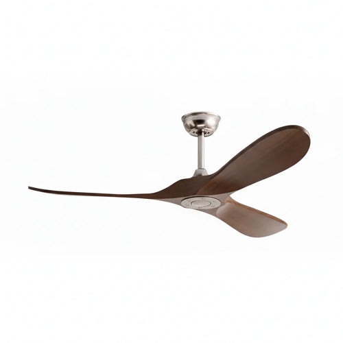 Aquilon — Ventilateur vintage argent et bois foncé
