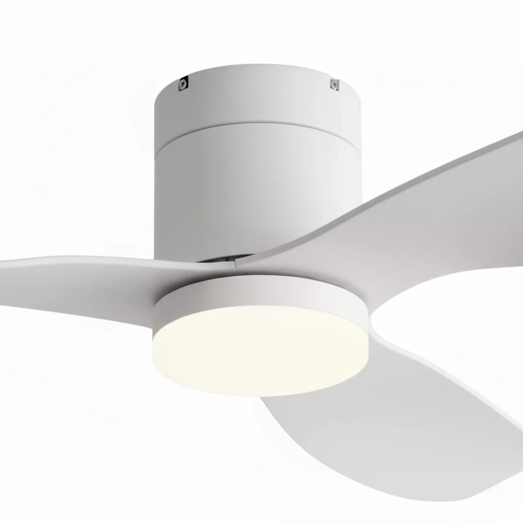 Vega | Ventilateur LED intégrée blanc et ABS blanc